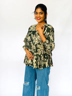 Floral Cotton Kurta Top