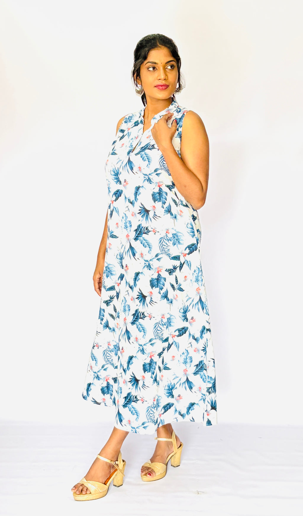 Soft Linen Sleeveless Long Dress