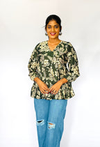 Floral Cotton Kurta Top