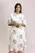 Cotton Floral Cord Set | Women’s Kurta Top and Pants