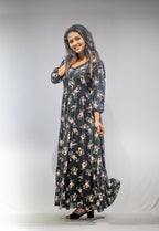 Black Printed Maxi Dress