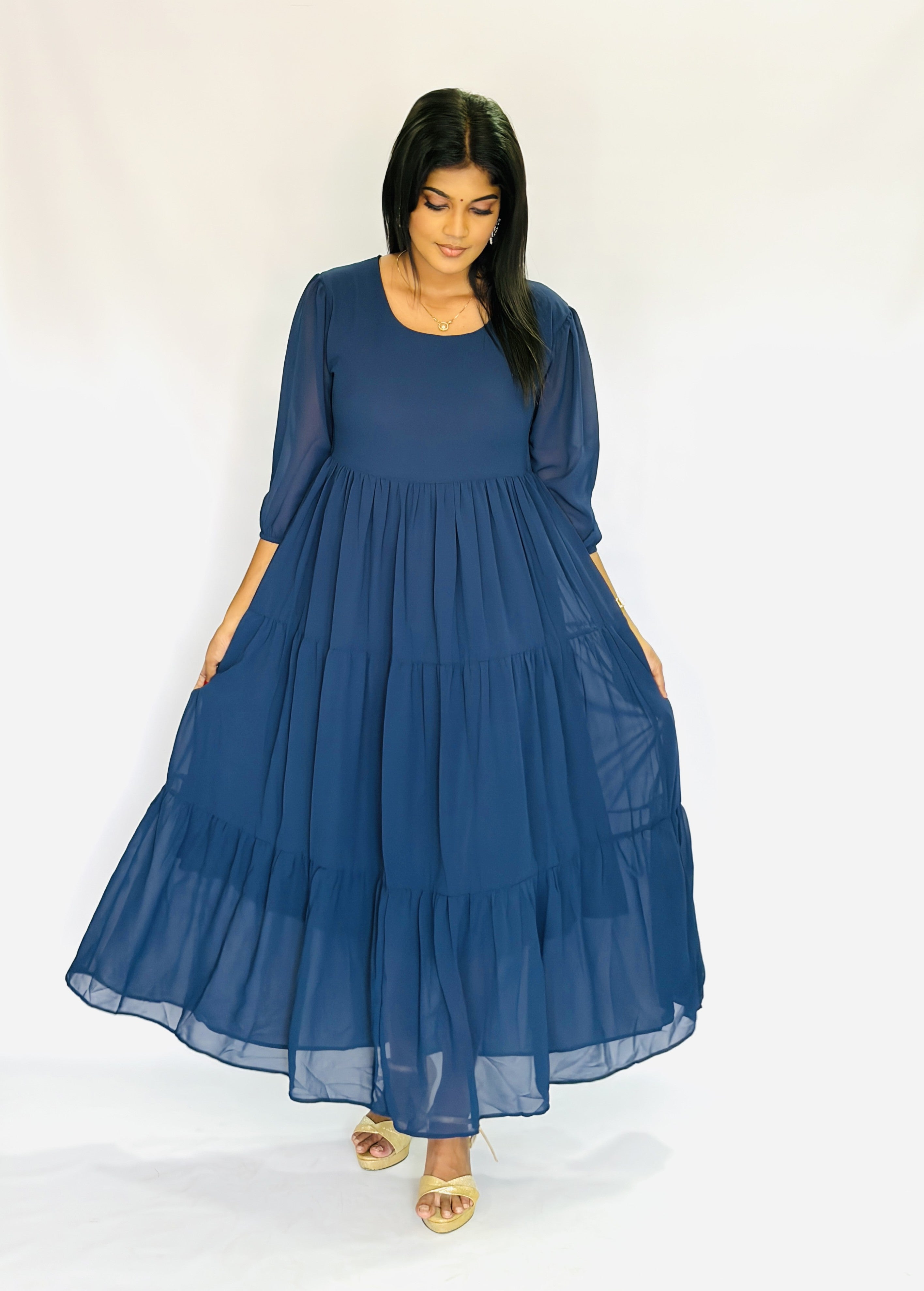 Navy Blue  Maxi Frock