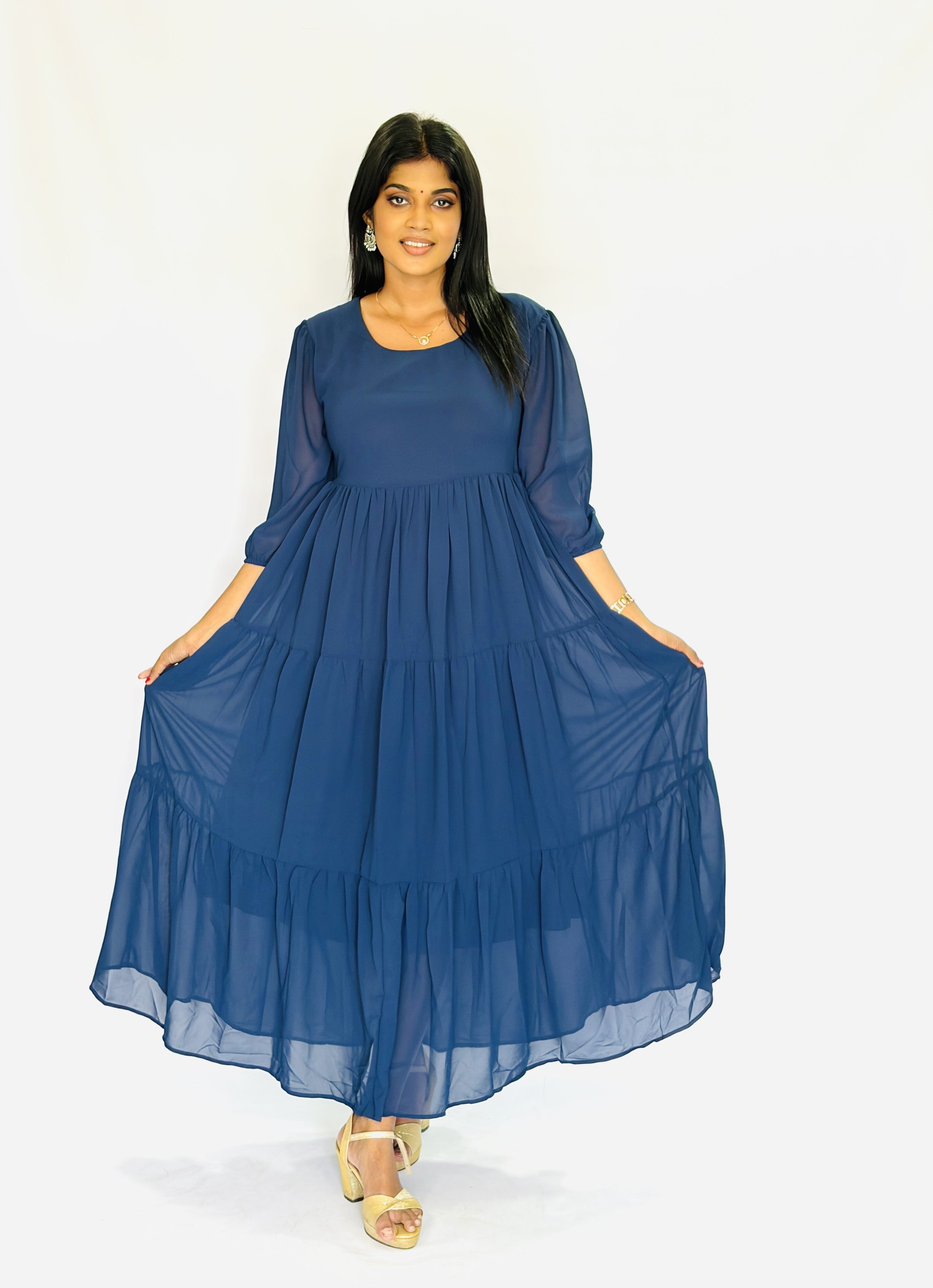 Navy Blue  Maxi Frock