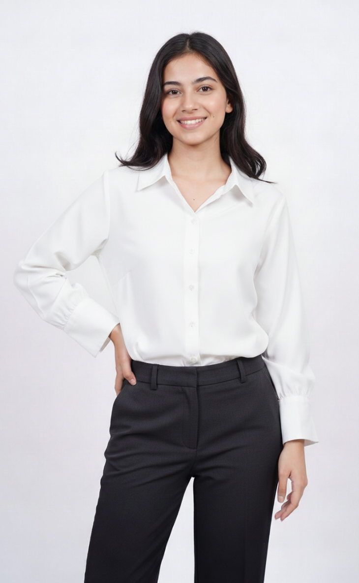 White Official Full Sleeve Shirt