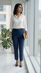 Navy Blue Formal Ladies Trousers