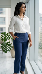 Navy Blue Formal Ladies Trousers