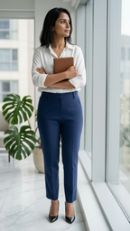 Navy Blue Formal Ladies Trousers