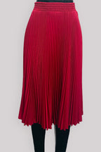 Red Pleated Skirt