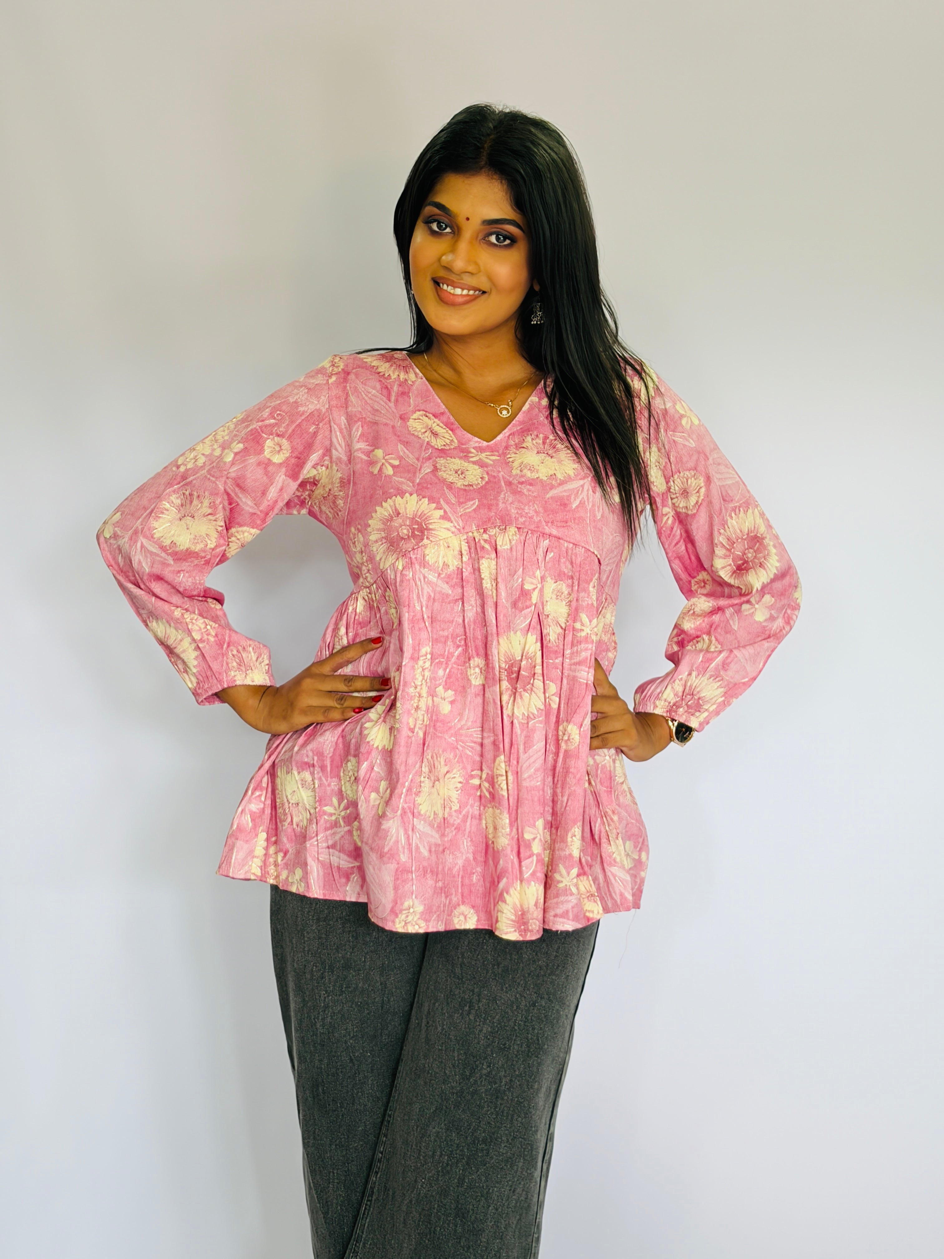 Modern Light Purple Short Top