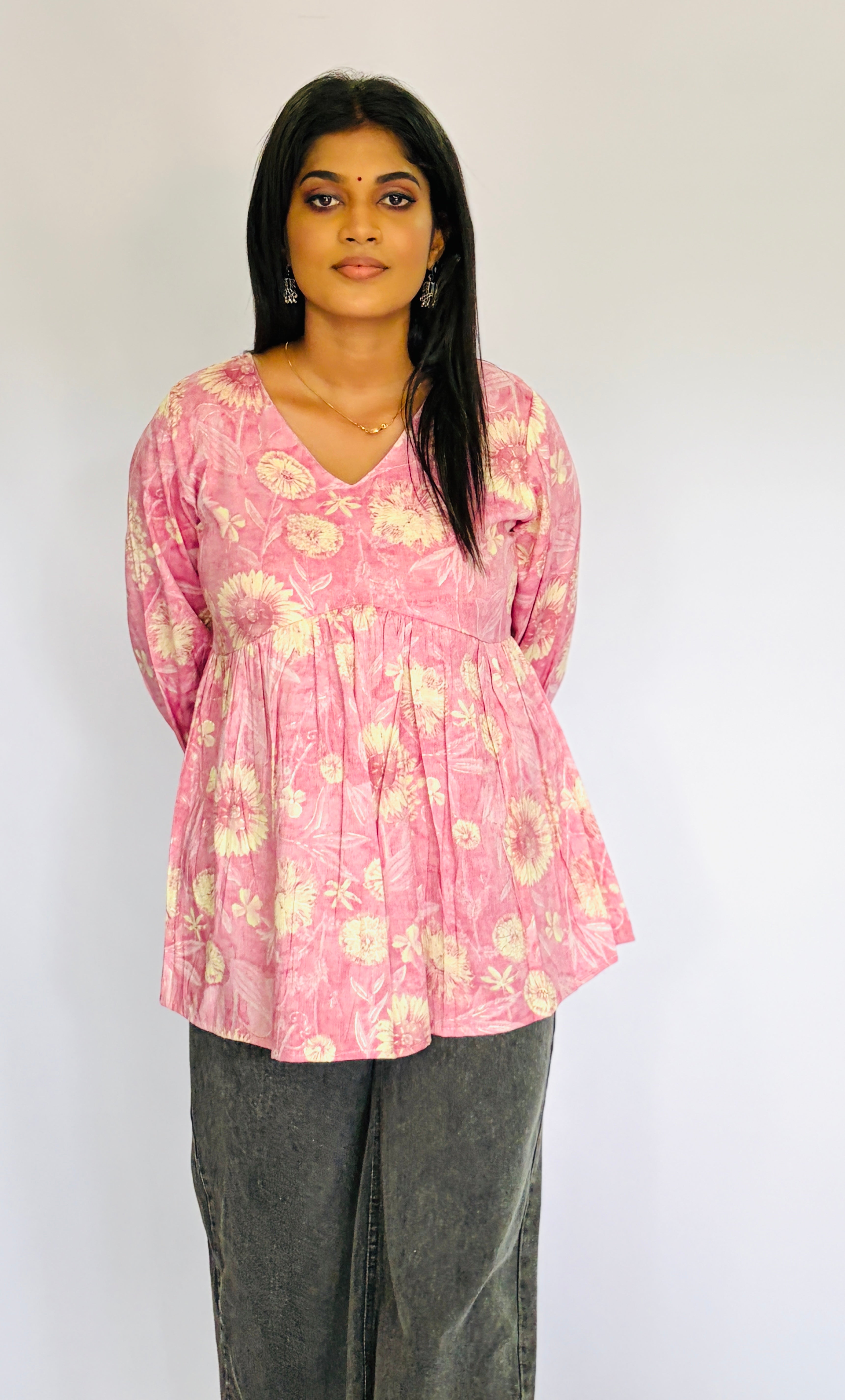 Modern Light Purple Short Top