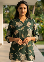 Trendy Bottle Green Short Top