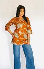 Cotton V Neck Short Top