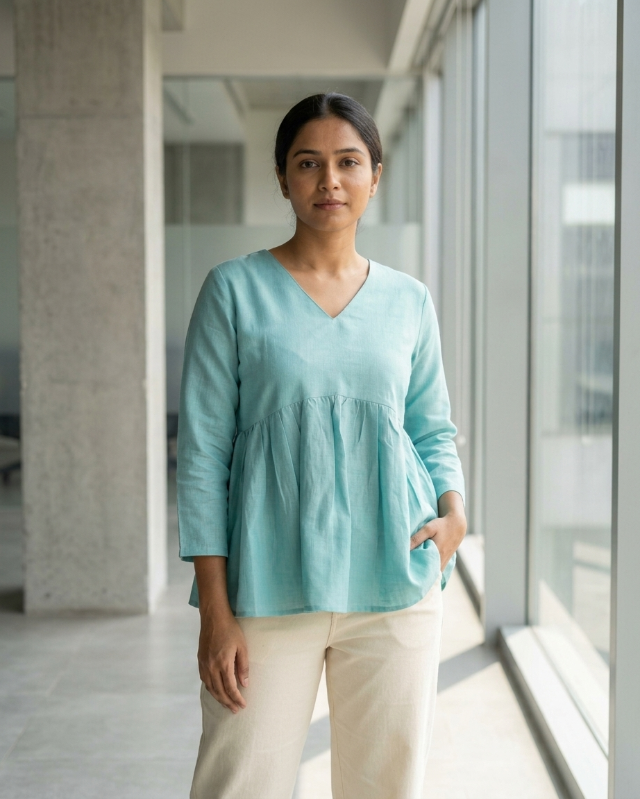 Stylish Aqua Blue Kurta