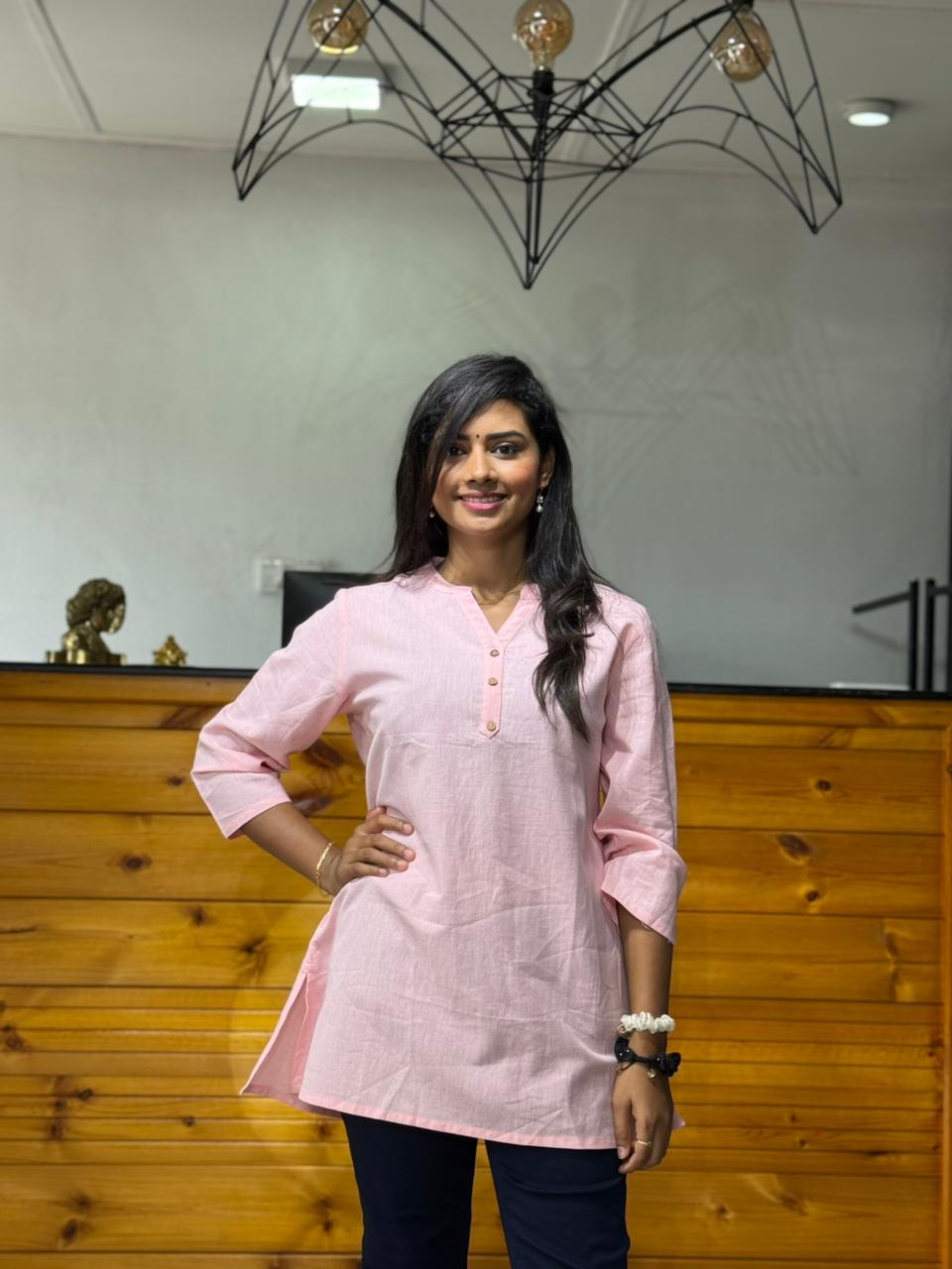 Pink Plain Cotton Top – Everyday Soft Essentials