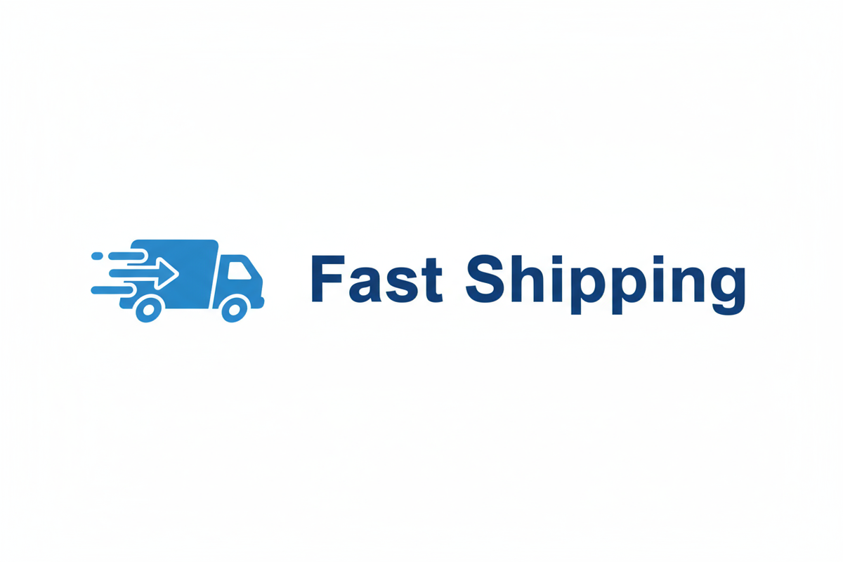 fast shipping icon image with text size 200x 50 px